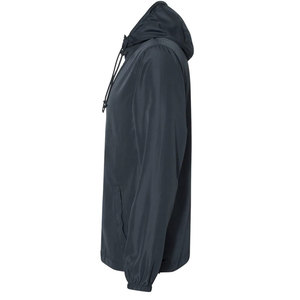 Veste coupe-vent à capuche pour homme, marine, décontractée, respirante, en polyester, vêtement d'extérieur pour le printemps, couleur unie, fermeture éclair sur le devant - Product Image 5