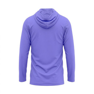 Camiseta de baloncesto morada personalizada – Camiseta de entrenamiento con capucha y manga larga, nombre y número del equipo personalizados - Product Image 4