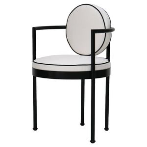 Silla de Comedor Moderna Tapizada con Estructura Metálica, Silla de Comedor de Lujo para Restaurante, Cafetería y Bar - Product Image 3