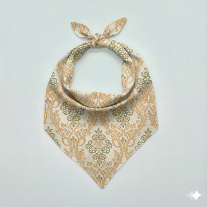 Foulard en coton respirant à motifs floraux inspirés du style vintage, couvre-tête décontracté pour femme - Product Image 1