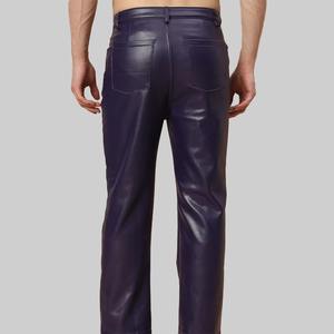 Pantalones de Cuero Premium para Hombre, Corte Recto, Cintura Media, Ecológicos, a la Moda, Estilo Urbano, Vida Moderna - Product Image 6