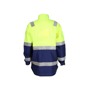 2026 Custom High Visibility Reflective Polyester Waterproof Anti-static Safety <b>Jackets</b> for Men Winter Coats Stand Collar - Product Image 3