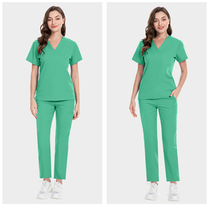 High Quality Women's Hospital Uniform Polyester Fabric Seamless Nursing <b>Scrub</b> <b>Tops</b> Needle Detection - Product Image 6