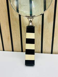 Lupa de 4'' Estilo Vintage con Mango de Resina a Cuadros |   Lente de Lectura e Inspección Portátil - Product Image 4