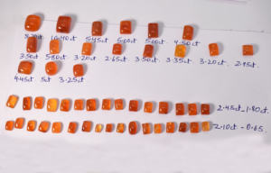 หินคาร์เนเลี่ยนธรรมชาติทรงเหลี่ยมอัญมณีหลวมคริสตัลสำหรับเครื่องประดับขนาด6X4มม. ถึง14X11มม. - Product Image 5