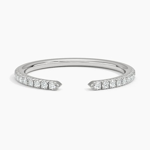 Anillo de Plata 925 con Moissanita de Banda Abierta y Engaste Redondo Pequeño, Estilo Clásico, Regalo de Boda para Mujer - Product Image 5
