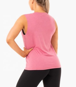 Camiseta Deportiva de Yoga para Mujer, Diseño Nuevo, Algodón, Verano, Gimnasio, Logotipo Frontal Personalizado, Directo de Fábrica - Product Image 3