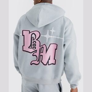 Ensemble de survêtement décontracté unisexe personnalisé OEM de haute qualité, 2 pièces, sweat à capuche et pantalon de jogging, coupe ample, grande taille, couleur unie - Product Image 5