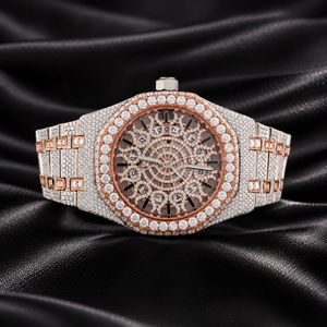 Montre de luxe Raj Gems avec bracelet en acier inoxydable, bracelet de 20 mm, boîtier rond, résistance à l'eau 10 bars, date automatique, cadran en verre, pour homme - Product Image 2