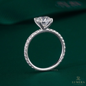 แหวนเพชรทรงกลมขนาด 6.25 มม. ทอง 9K/10K/14K/18K คุณภาพสูง พร้อมใบรับรอง IGI ของขวัญสุดหรูสำหรับทุกเพศ - Product Image 6