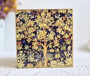 Boîte à mouchoirs décorative avec motif Arbre de Vie de William Morris, porte-serviettes carré en bois, par blossom craft india - Product Image 4