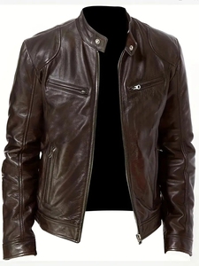 Veste en cuir pour homme sur mesure, veste de motard en cuir véritable, vente en gros, veste de moto vintage avec logo personnalisé, OEM FactoryPro - Product Image 5