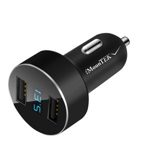 Caricabatterie Auto Universale 15W/3.1A con Doppia Porta USB in Lega di Alluminio, Adattatore di Ricarica Rapida per iPhone XR XS e Tablet PC - Product Image 1