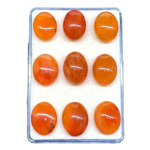 คาร์เนเลียนธรรมชาติทรงรีขนาด 20 มม. 15 มม. สีส้ม หินคาร์เนเลียนเม็ดหลวม ราคาขายส่ง จำนวนมาก สำหรับทำเครื่องประดับ - Product Image 1