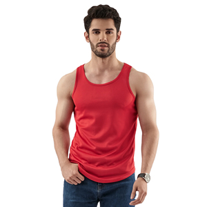 Débardeur décontracté sans manches respirant 100 % coton séchage rapide pour la course à pied, gilet tricoté personnalisé pour homme style urbain - Product Image 1