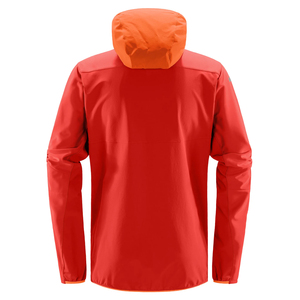 Chaqueta Softshell Roja Naranja para Hombre, Cortavientos, con Capucha, Cierre de Cremallera, Ropa de Senderismo para Exteriores, Corte Regular con Bolsillos, para Otoño - Product Image 3