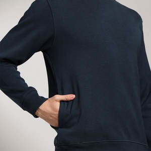 Sweat-shirts décontractés pour hommes grandes tailles, vêtements de rue personnalisés, motif uni en polyester et coton pour la saison hivernale - Product Image 5