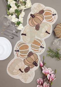 Handmade Fabric <b>Table</b> Runner Irregular Shape Pumpkin Design Country Style Mats & Pads - Product Image 4