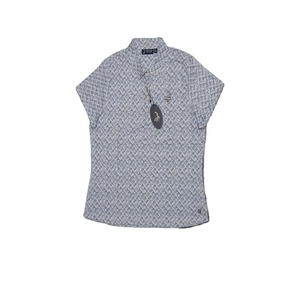 T-shirt polo en coton d'été pour femmes haut graphique personnalisé avec col régulier motif 3D Denim cachemire matériel tenue féminine - Product Image 1