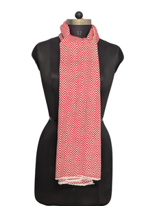 Estola de Invierno Rosa Zigzag para Mujer, Bufanda de Lana Acrílica Hecha a Mano de 28x80 Pulgadas, Chal Envolvente de Fibra Suave de Alta Calidad y Cómodo - Product Image 4