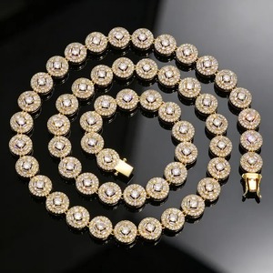 Suministro Directo de Fábrica Pulsera de Cadena Tipo Tenis de 10mm con Incrustaciones de Moissanita, Plata 925 Bañada en Oro Rosa, para Hombre y Mujer, Estilo Hip Hop - Product Image 5