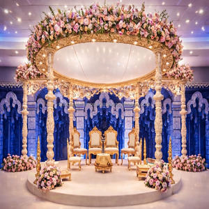 Mandap de mariage FRP d'intérieur pour MASTANI Décorations de mariage d'intérieur élégantes - Product Image 1