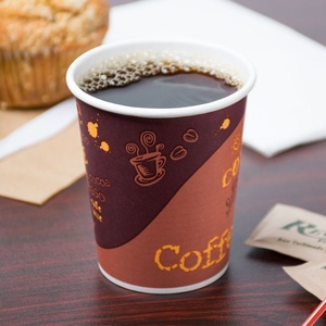 Vasos de Papel de Doble Pared Impresos de 8oz para Café, Bebidas Calientes para Llevar, Vasos Desechables para Bebidas Calientes, Diseño de Café Latte - Product Image 4
