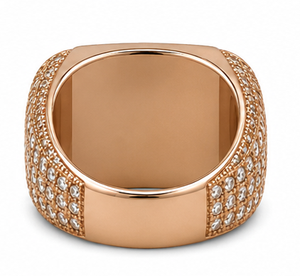 Bague en acier inoxydable plaqué or avec zircon micro-pavé, style signet carré pour homme, cadeau de fête - Product Image 1