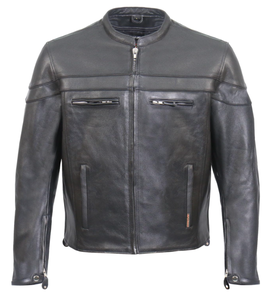 Blouson de motard ventilé en cuir véritable noir pour homme, personnalisé, avec double passepoil, style racer, OEM ODM, grandes tailles, vente en gros - Product Image 4