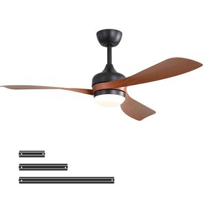 Ventilatore da Soffitto LED da 52 Pollici con Motore DC Reversibile, Luce LED 18W, Telecomando, 3 Pale in ABS, Funzioni Dimmerabili e Temporizzabili - Product Image 2