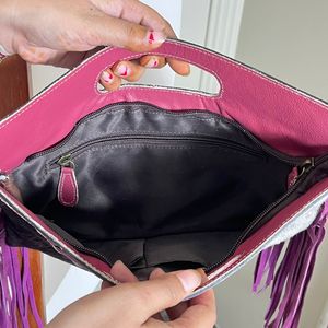 Exclusif de qualité supérieure 2025 sacs à main en cuir de vachette usinés à la main personnalisés sacs à franges à fermeture éclair - Product Image 6