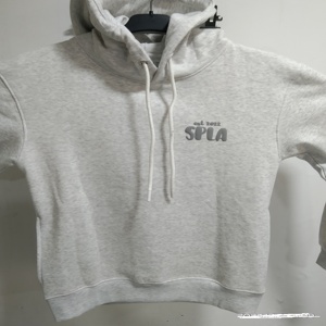 Sudadera con capucha de talla grande en blanco y manga larga con bolsillos tipo canguro lisos de calidad superior con logotipo personalizado, sudadera cómoda de calidad superior para hombre - Product Image 4