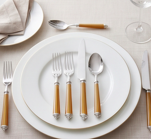 Ensemble de couverts élégants avec manche en bois, acier inoxydable poli miroir, pour mariage et dîner - Product Image 6