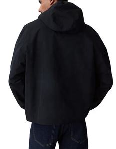 Custom Overhead media cremallera impermeable poliéster pulóver cortavientos negro Streetwear Color bloqueo chaqueta para los hombres - Product Image 2