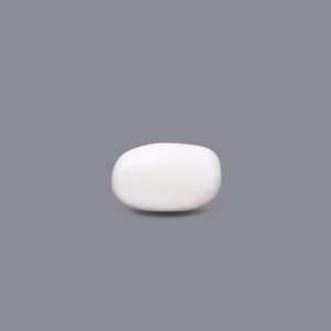 Natural White Coral Oval Cabochon 4.05 Carat Certified Loose Gemstone - Product Image 2
