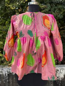 Womens Printed 100% Cotton Eco-Friendly O-Neck Mini <b>Dress</b> Casual Long <b>Sleeve</b> Regular Fit <b>Summer</b> <b>Dress</b> - Product Image 3