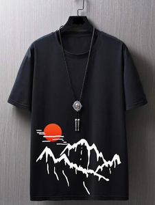 T-shirt à col roulé de qualité supérieure |   T-shirt unisexe formel à manches courtes en coton tricoté 100% - Product Image 2