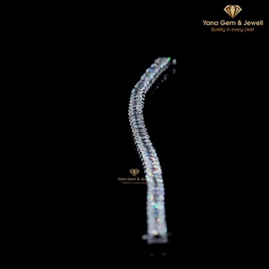 D-E-F Color VVS-VS Clarity 14k <b>Solid</b> <b>Gold</b> Beautiful Oval Cut Tennis Bracelet for Special Moments 12 TCW CVD Lab Grown Diamond - Product Image 4