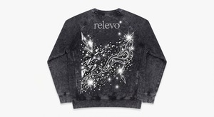 Sudadera Relevo para Hombre con Pedrería, Cuello Redondo, Manga Raglán, Estilo Casual, Tejido Negro, Corte Regular, Estilo Otoñal - Product Image 5