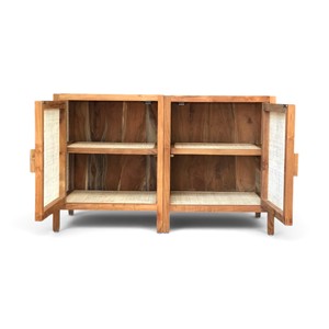 Teak Wood Rattan <b>Cabinet</b> Natural Cane Sideboard Nightstand <b>Small</b> Wood Storage Lockers Living Room Bedroom Home Furniture Factory - Product Image 4