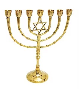 Exclusive Interior Accent Metal 7 Arms Menorah Candle Holder Elegant Candelabra <b>Table</b> Centerpiece Home Decor - Product Image 6