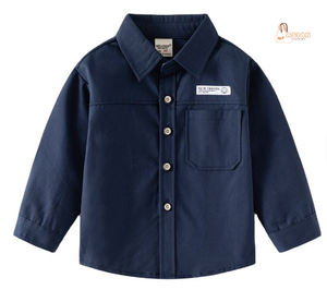 Nouvelle chemise décontractée à manches longues pour garçons, 100 % coton, imprimée, sous-vêtement ou manteau - Product Image 1