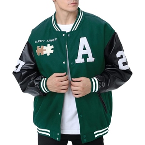 Chaqueta Varsity al por mayor, Chaqueta Bomber Letterman personalizada, Chaqueta universitaria estilo urbano, Mezcla de lana premium, Bordado OEM, Marca personalizada - Product Image 4