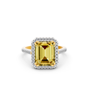 Bague personnalisée en or massif 14K 9K 10K 18K avec pierre précieuse de laboratoire 5 carats taille émeraude, plaquée rhodium, certifiée IGI, MOQ 3 pièces 10 pièces OEM ODM - Product Image 3