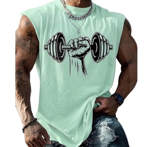 Wholesale New Arrival Sportswear <b>Men</b> Athletic Gym Sleeveless tank Tops Quickly Dry Breathable Polyester Cotton tank Top - Product Image 2