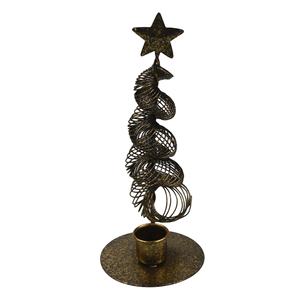 Portavelas con tema de Metal, diseño de acabado antiguo, decoración de Navidad, soporte de mesa, decoración de luz en T, diseño de Metal de hierro - Product Image 3