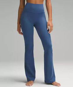 SIRIUS SPORTS Leggings de Yoga de Cintura Alta con Pierna Acampanada, Largos, Negros, de Spandex/Nylon, Sin Costuras, Transpirables, 360g, Elásticos en Cuatro Direcciones - Product Image 4