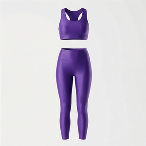 ชุดโยคะคุณภาพสูงแบบกำหนดเองได้ ความยาวระดับเข่า ชุดกีฬาโพลีเอสเตอร์สำหรับผู้หญิง ไซส์พลัส เสื้อผ้าออกกำลังกาย ชุดออกกำลังกาย - Product Image 1