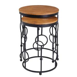 Stylish Multi-Functional Metal Nesting <b>Side</b> <b>Tables</b> with Stackable Design for Home, Office and Lounge Use - Product Image 4