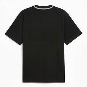 T-shirt décontracté pour homme à manches courtes, 100 % coton et polyester, noir, de haute qualité, avec logo personnalisé, idéal pour le quotidien et les activités de plein air. - Product Image 2